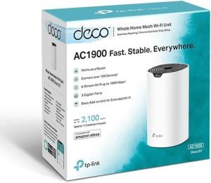 Brand ‎TP-Link Product Dimensions ‎9.07 x 9.07 x 16.23 cm; 770 Grams Item model number ‎DECO S7(1-PACK) Manufacturer ‎TP-Link Series ‎Deco S7(1-pack) Wireless Type ‎2.4 GHz Radio Frequency Operating System ‎RouterOS Item Weight ‎770 g Guaranteed software updates until ‎unknown