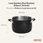 Meyer Accent Stainless Steel Stock Pot 7.6L/24cm