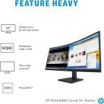 HP M34d WQHD Curved Monitor Black